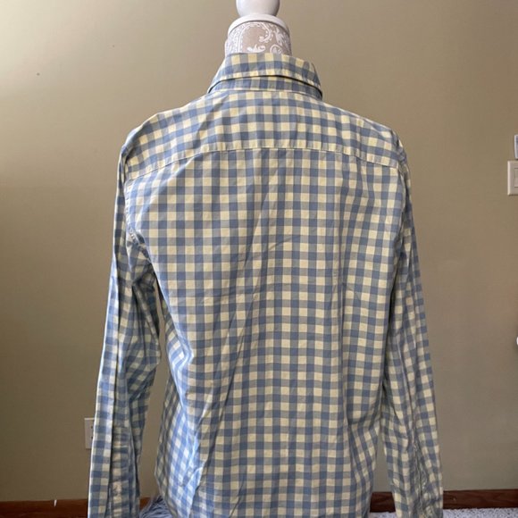 Abercrombie & Fitch button down mens top size medium in blue and yellow - Picture 5 of 9